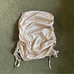 NWOT Women’s Shein Cinched Satin Speckled Skirt size XS in Champagne